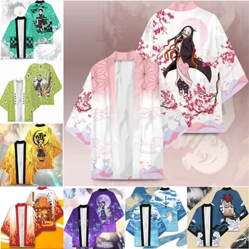 Kimono Žene Ljudi Demon Ubojica Animaciju Ogrtač Ludaca Kamado Nezuko Kostim Kamado Tanjirou Džemper Najviše Streetwear