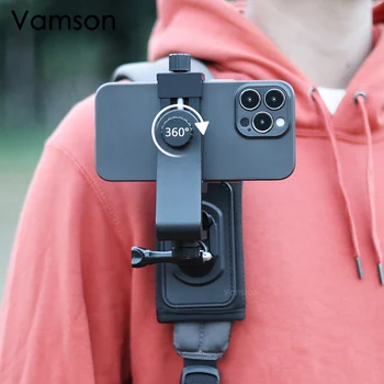 Vamson 360 Stepeni Prilagodljiva Mobitela Ruksak Klip Mobilni Telefon Držač Popravio Mount za Planinarenje Pecanje za Insta360 Dji GoPro
