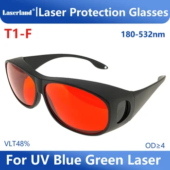 Profesionalni Laser Naočale Zaštitu za 405nm UV 450nm Plave i 520nm 532nm Zelene OD4 T1-F