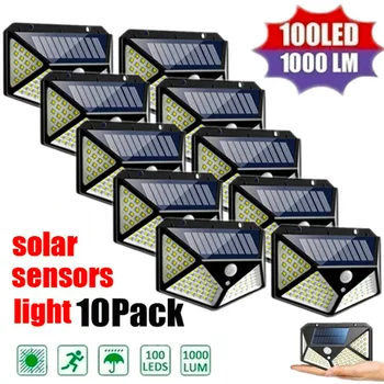 1/2/4/8/10PCS 100 DOVEO Solarna energija Zid Svjetlo Senzor Pokreta Vodootporne terasa Lampu
