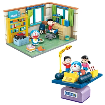 2021New Klasik Doraemon Niz vremeplov Blok Kit Model Mcp Medved Sobu Kreativni Zgradu Modul za Djecu Igračka Dar