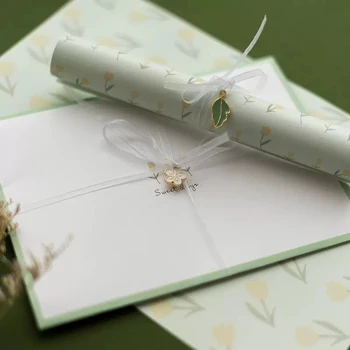 12pc Berba Cvetne Koverte Pismo Uloške korejski Papiru DIY Venčanje Pozivnice Karte Koverte sa Nalepnice kancelarije