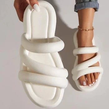 2023 Ljeto Žene Minimalističko Slajdove Platforma EVA Mode Papuče Slobodno Otvorenom Plaži Sandale Kući Slobodno Par Žena Cipele