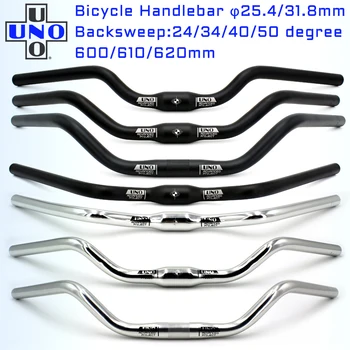 UNO Bicikl Progutati Zavrnuti M Tip Aluminijske Legure izdvojeno je 31,8 x 600/610/620mm Crni Silver Retro Udobnost Grad Put Bicikl Upravljač