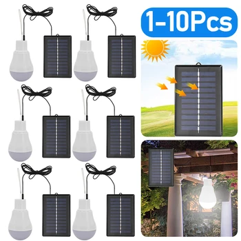 1-10pc Solarne Ploče na Otvorenom Svjetlo Solarnu Lampu Prenosni Energije Spašavanje Osvjetljenje Sijalicu Rechargable led Rasvjete za Kampovanje