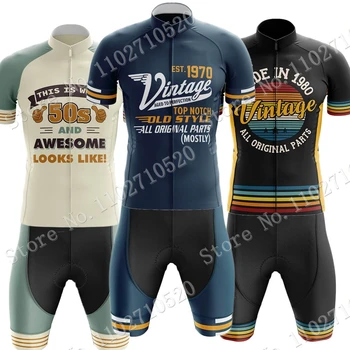 2023 Biciklizma Jersey Običaj Godine Berba Set Retro Mens Ljeto Bicikl Odjeću Košulje Odelo Bicikl Bib Šorc MTB Ropa Maillot