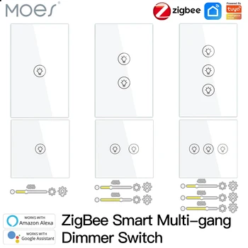 Pametan ZigBee Multi-bande Svjetlo Blijedi Prekidač Nezavisni Kontrolu Pametan Vidi APLIKACIJU Kontrolu Radi sa Alexa Google Kući 1/2/3 Bande