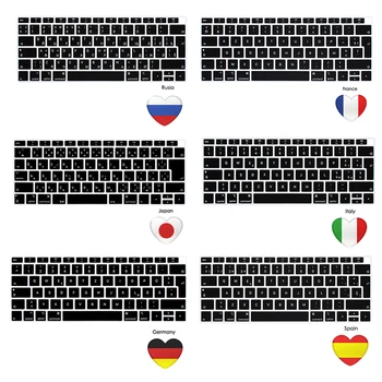 Evropske verziju Za macbook zrak 13 A1932 Notes Tastaturu Pokriti Laptop Tastaturu francuski njemački španski italijanski Japanski EU