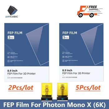 ANYCUBIC 3d Printer Dijelove 2Pcs/5Pcs set FEP Film Debljine je 0,15 mm Za Fotonskih Mononukleozu X / Mononukleozu X 6K / M3 Plus / Mononukleozu X2/Mononukleozu X 6Ks