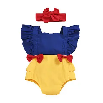 2020 Bebu Ljeto Odjeću Dijete Novorođenče Princeza Bebu Odjeću Bowknot Koje Se Razvlači Kombinezon Mozaik Kostim