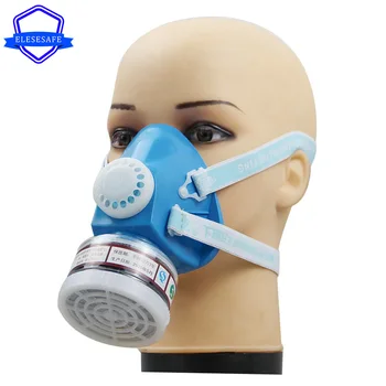 Prirodno Gumene Pola Lice Gas Masku Plavi Radu Respirator P-A-1 Za Poliranje Varenje Pesticida Prskati Dah Zaštitu