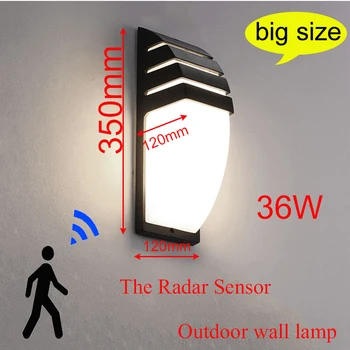 Vanjske led Vodootporne Zid Lampu Radar Senzor Pokreta Courty Vrt Trijemu 36W Visokim Sjajem AC110V/220V