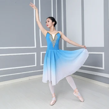 Šifona Balet Haljinu Devojka Dugo Odrasle Djece Balet Tutu Haljinu Zabavu Praksi Odjeću Moderni Ples Kostime Tutu Balerina Klinci