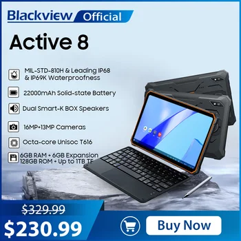 Blackview Aktivni 8 Android 13 Grubo Tablete T616 Okta Jezgro 6GB 128GB Tablete 10.36