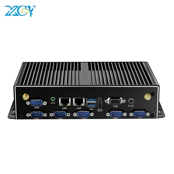 XCY Fanless Industrijske Mini PC Informacije Jezgro i7 5500U 2x GbE LAN 6x COM RS232 HDMI VGA 6x USB Podršku WiFi 4G LTE Prozore Linux
