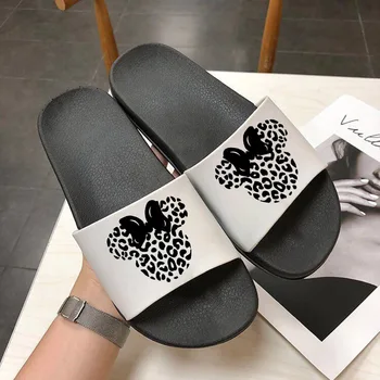 Smiješno miš glavu Odštampao Cipelica Harajuku Ženske Cipele crtani Ljeto Žene Cipelica Tobogan Sandale