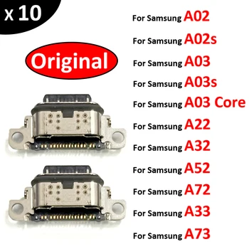 10Pcs Originalni USB jack socket veza punjač Naplaćivati Luku Za Samsung A02s A22 A32 A52 A72 A03 Jezgro A03s A33 A73 A53 4G 5G