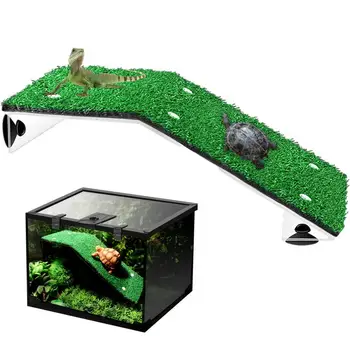 Reptil Travnjak Penjanje Turtle Uživaju, Platforma Ljestve Simulacija Trava Rampu Vodena Kornjača Tank Pribor Stanište Dekor