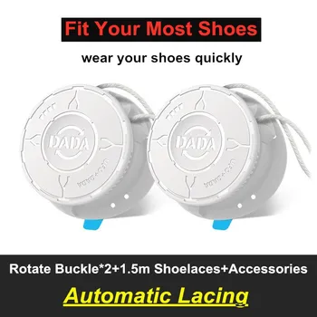150 CM Automatsko Rotiraju Omču Vezica Vežite Otvorenom Sportski cizme Dodatak Brzo Rotirajući Dugme Cipele Čipke Univerzalni