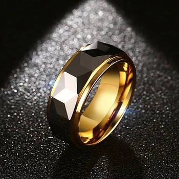 Novi Modni 8mm Čelika Geometrijske Prsten Za Muškarce Vjenčani Prsten