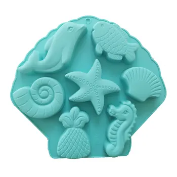 3D Kreativni Marinac Ribu Hipokampus Model Silikonske Tortu Kalup Peče Čokoladu Kocku Leda Kalup K825