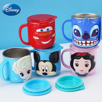 Disney Čaše Animaciju Šav Mickey Mouse Crtani Mlijeko Kup Šolje 3D Smrznute Elsa Nerđajućeg Čelika Kup Djece Piti Kup Minnie Šalicu
