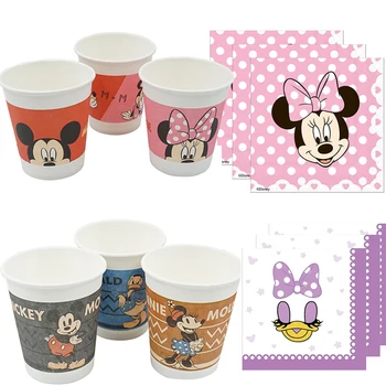Disney Minnie Mickey Mouse Paja Patak Stvari Za Žurku Koje Posuđe Papirne Čaše Salvetu Devojčica Rođendan Ukras Bebu
