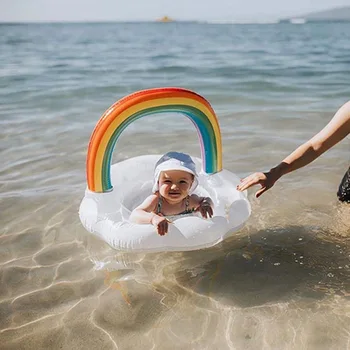 Rooxin Duge Bebu Plivanje Prsten Dijete Plutaju Bazen Za Plivanje Krug Naduvavanje Bebu Pluta Mjesto Ljeto Zabava Na Plaži Bazen Igracke