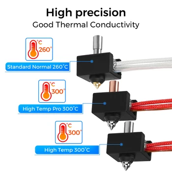 Usijane Blok Kit Visoka 300℃ Temperatura Pro Grijanje Blok za Unistiti-3 T1 CR-10 Pametan Pro Printer Sa Sprite Extruder Crijeva Dio