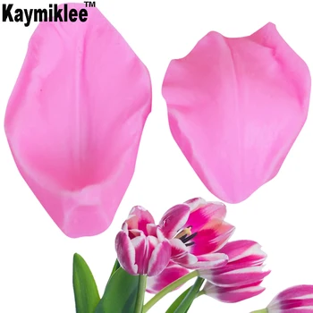 Kaymiklee M183 Tulipana Latica Veiner Silikonske Kalup Cvijet Šećer Gumpaste Tortu Ukras Alat