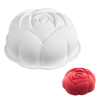 SILIKOLOVE 3D Rose Cvijet Silikonske tepsiju za Pecivo Tortu Poslužavnik Kalup Silikonske Peče Kalup za Slatkiše Peče Oblika Bakeware