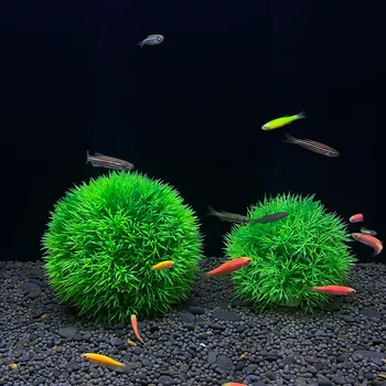 Umjetna Vodenih Plastične Biljke Akvarijum Trava Loptu Akvarijum Pejzaž Ukras Zelene Alge Muda Umjetna Biljka