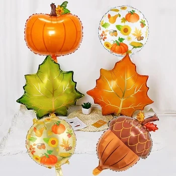 Jesen Maple Leaf Šišarke Kaktus Folije Balone Karakteristika Tema Rođendan Dan Zahvalnosti Ukras Proizvoda