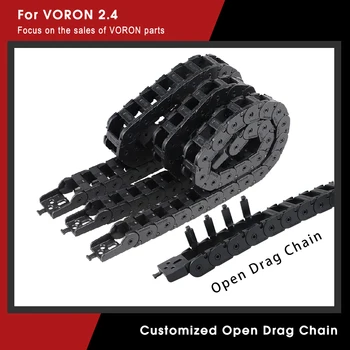 VORON 2.4 3D Printer Kablovsku Lance Set Prilagoditi Otvori Drag Lanac Crni Otvori Tip Žicu Lance 250/300/350MM 1set