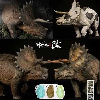 Nanmu Studio 1/35 Triceratops Teško Lance Holsteinu Ličnost Iz Doba Jure Dinosaurus Kolekcionar Ornament Životinja Model Za Odrasle Igračke Dar