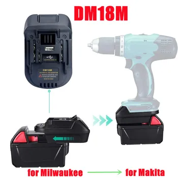 18V 20V Punjač Baterije Adapter DM18M Pretvorena da Li-Ion Punjač Alat Convertor za Dewalt/za MILVOKIJU/za MAKITA Baterije