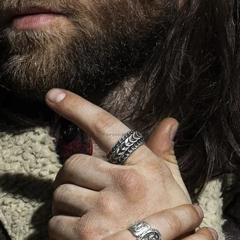 Ljudi Prstenje,Zmaja Skali Prsten,Čelični Prsten Nordijski Viking Zmaja Kičmu Prsten, Ljudi je Vjenčani prsten