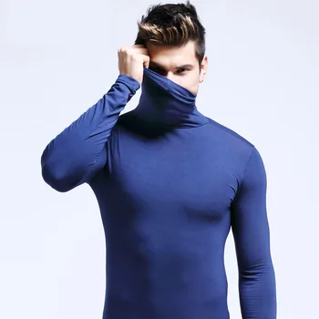 2022 Mode Ljudi je Opuštena Slim Stati Osnovne Rolku Isplela Džemper nosiš Visok Okovratnik Puloveru Muškarac Duplo Ogrlicu Jesen Zime Najviše