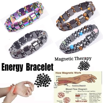 Dupli-palubi Terapeutski Magnetno Narukvicu za Čovjeka Žene Gubitak Težine Energije Magneti Nakit Zamijeniti Zglob Bol Narukvicu Zdravstveni