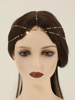 Kinitial Na glavi lanac za kosu dodatak lanac je Boemski princeza glavi, kao poklon za ženu koju volim