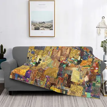 Gustav Klimt Baci Ćebe Ćebad Animaciju Posteljinu Prekrivač Na Krevet Toplo Cebe Prekrivač Na Kauču Kraljica Kralj Szie