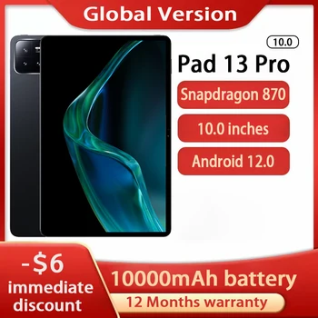 Globalno Verzija 10 Cm Blok 13 Pro Tableta Android 12,0 D Snapdragon 870 12GB 512GB 120Hz Tablete 10000mAh 5G Wifi GPS Tableta Pc