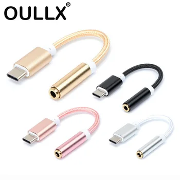 OULLX Tip C 3.5 Jack Slušalicu USB C do 3,5 mm POMOĆNA Slušalice Adapter Za firmu huawei druže 20 P30 pro Xiaomi je Mi-6 8 9 SE Audio kabl