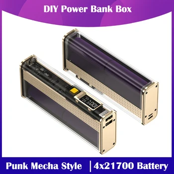 Punjač Kutiju Prenosni DIY Moć Baterija Kutiju LCD PD22.5W Dual-Pravcu Brzo Naplaćivati Kutiju za 4PCS 21700 Polimera Baterija