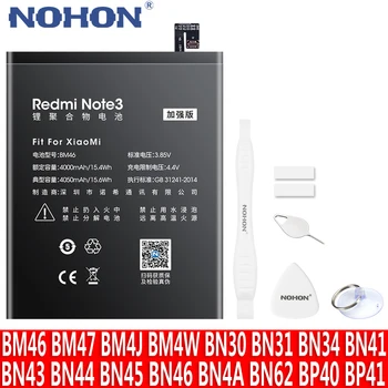 NOHON BM46 BM47 BM4J BM4W BN30 BN31 BN34 BN41 BN43 Baterija Za Xiaomi Redmi Poruku 9 8 Pro 7 5A 3 8T 5 4 4X S2 Replacment Bateria