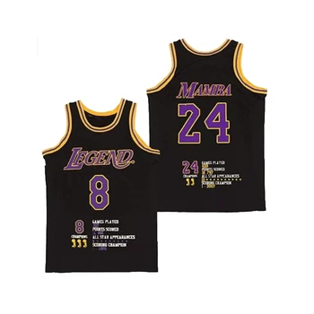 POZADINE Košarku Dresove LEGENDA 24 MAMBA Jersey Digitalni štampanje Visokog Kvaliteta Otvorenom Sportski Pet Šampioni Žute Crni 2023 Nova