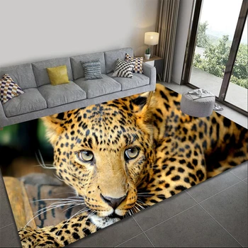 Golim Okom 3D Leopard Životinja Veliki Tepih Dnevnoj Sobi Kupatilo, Kuhinja Otirač Vrata Mat se Djeca Igraju Kraja Tepih