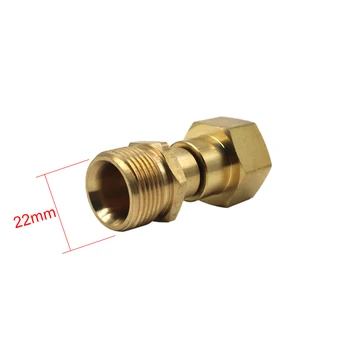 Brass je veliki Pritisak za veš Okrenite Zajednički Veza Crijevo Odgovara M22 14mm Nit 360 Stepeni Rotacija Crijevo Sprica Konektor