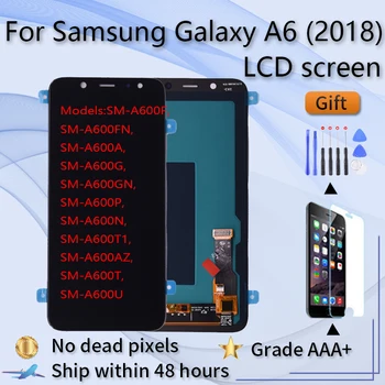 Super AMOLED Za SAMSUNG Galaksiji A6 2018 A600 A600F A600FN LCD Prikaži sa Dodirni Ekran Digitizer Skupština