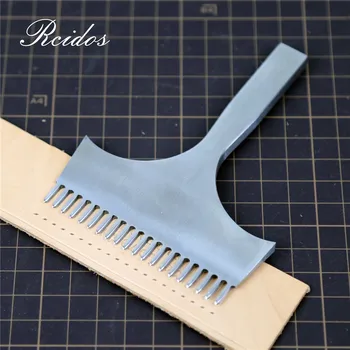 RCIDOS Ruku šivanje Rhombus rupu Razbijač,20 zub Priručnik rhombus Šivanje rupu Udaranje alat,Udaljenost:4mm
